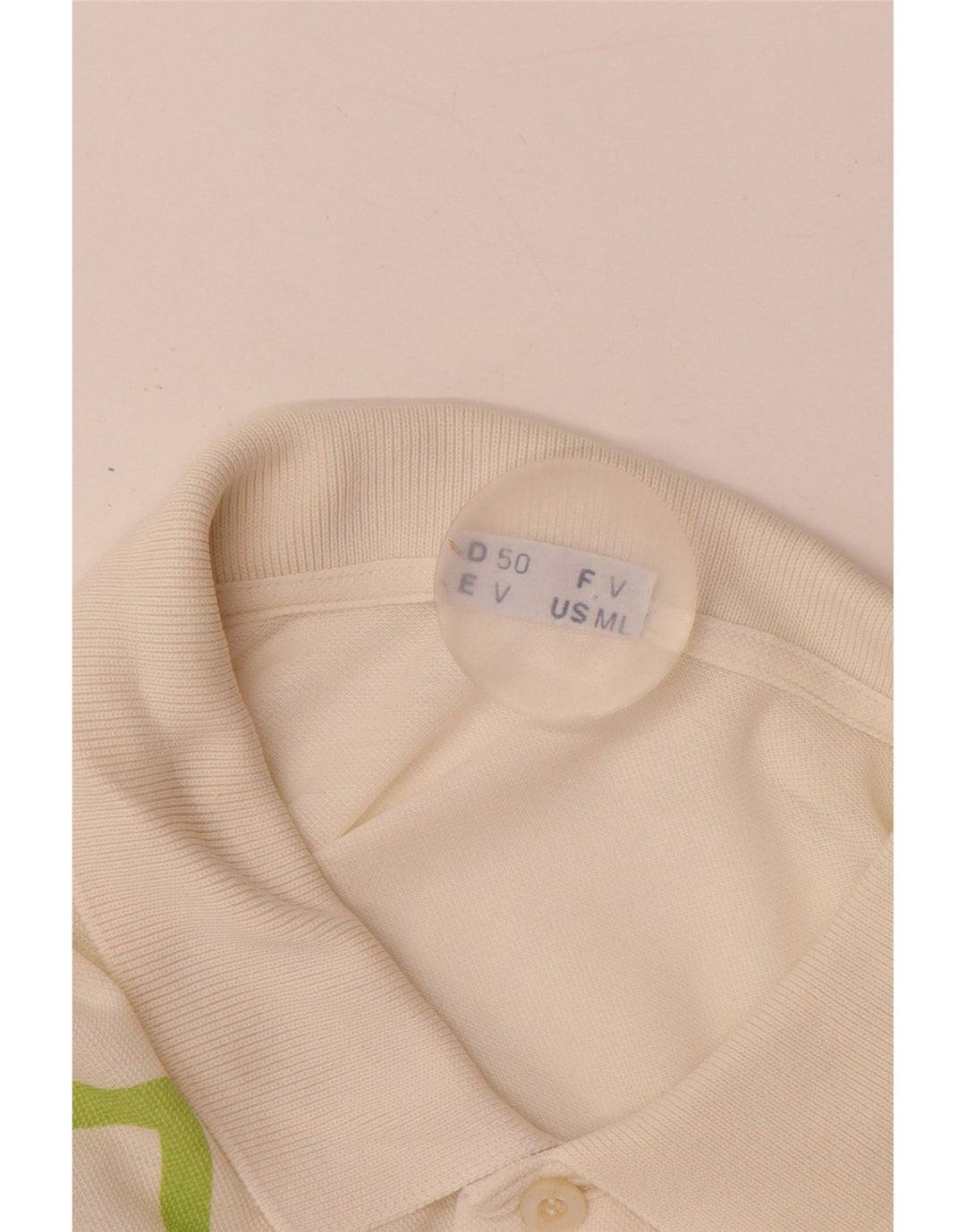 SERGIO TACCHINI Poloshirt til mænd EU 50 Medium Off White Geometrisk bomuld