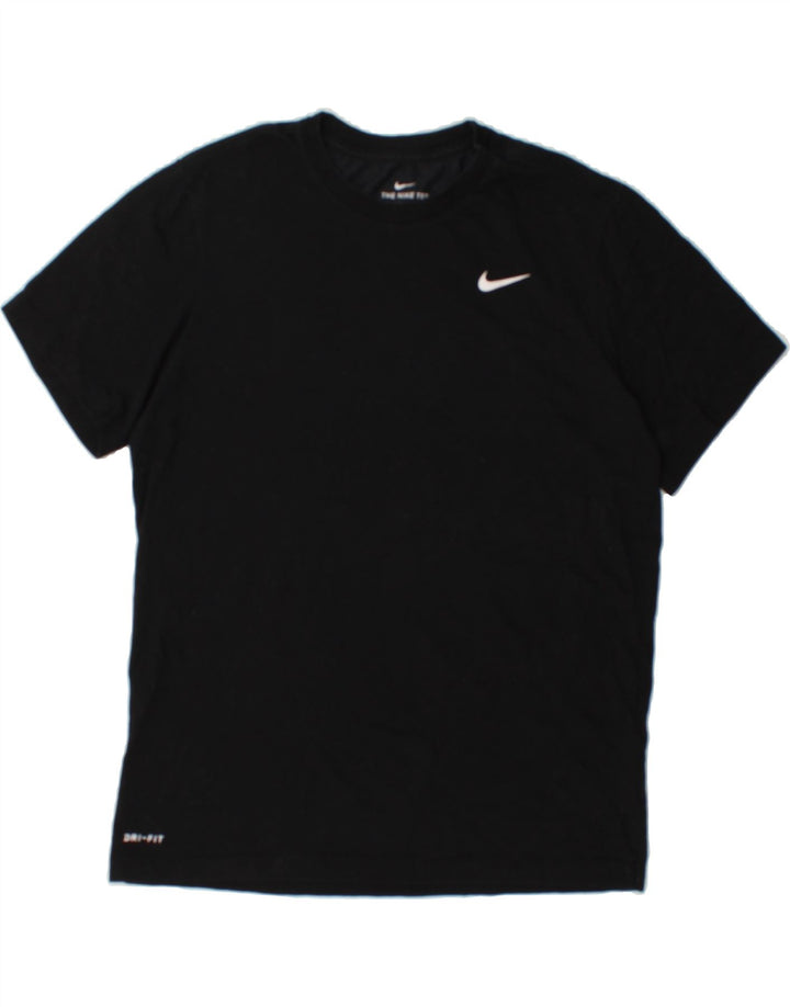 NIKE Mens Dri Fit T-Shirt Top Large Black Cotton Vintage Nike and Second-Hand Nike from Messina Hembry 