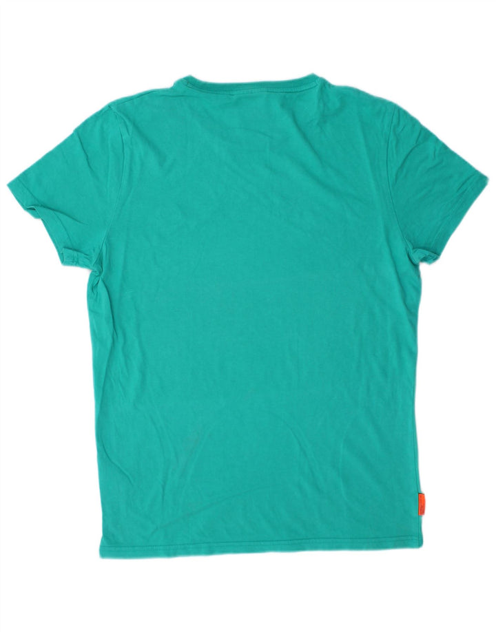 SUPERDRY Herre T-Shirt Top Stor turkis bomuld