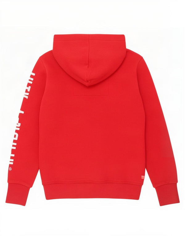 Superdry hættetrøje til kvinder med grafisk lynlås UK 14 Medium rød bomuld