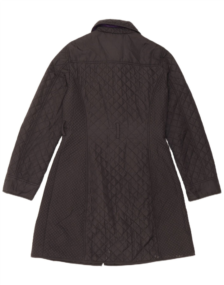 Hobbs Dame Quiltet Windbreaker Coat UK 10 Small Black Nylon