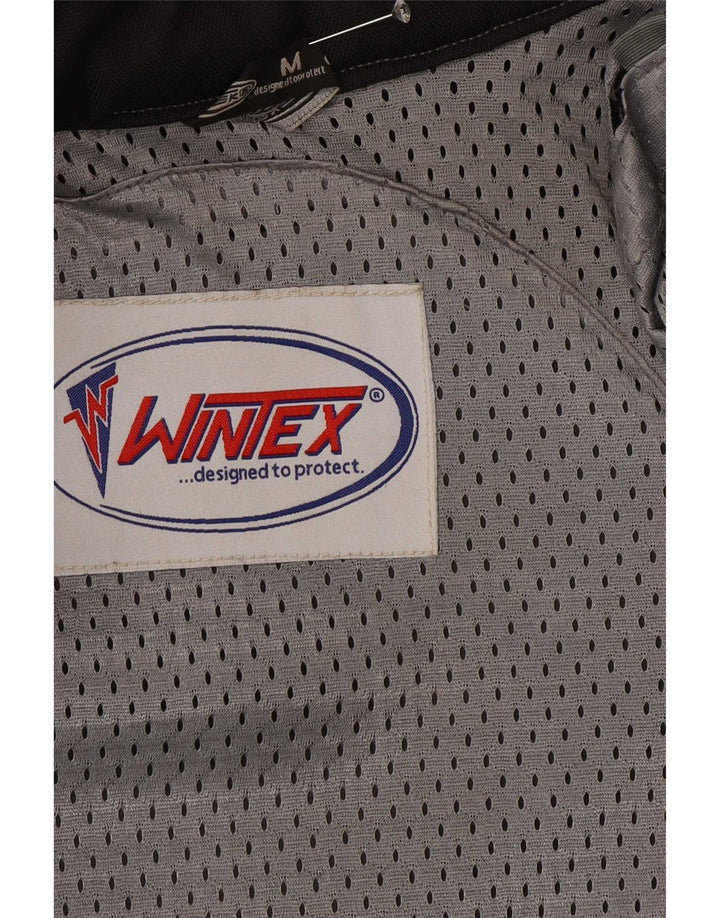 Wintex Herre Motorstyle Graphic Racer Jacket UK 38 Medium Sort Colourblock