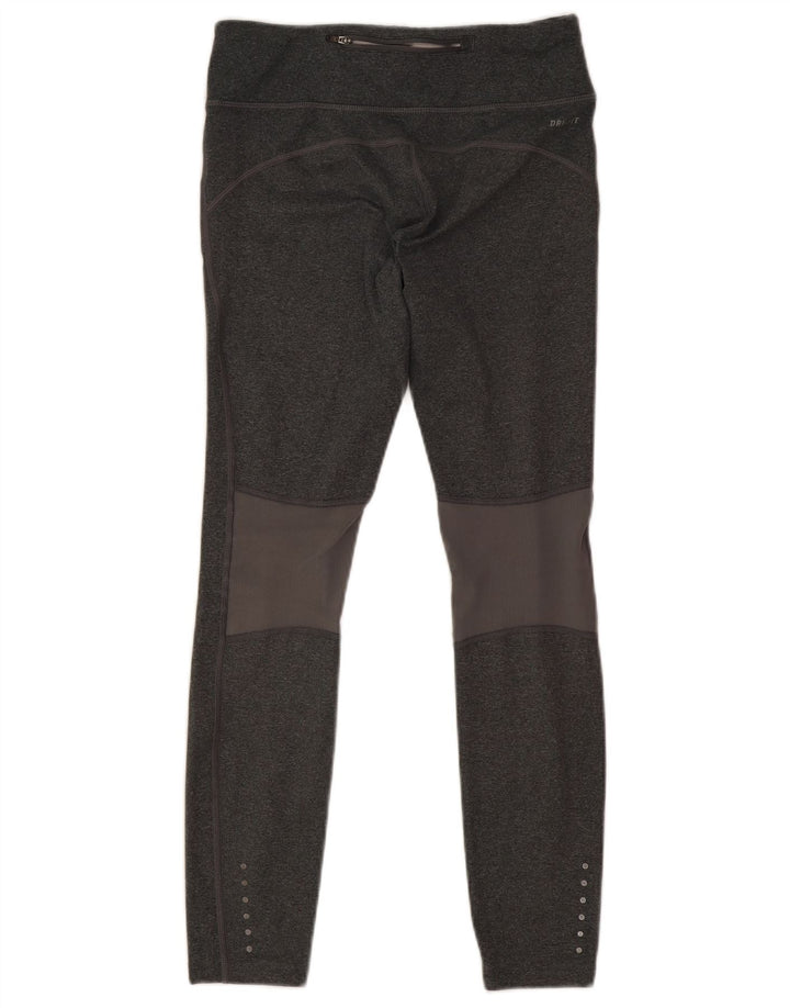 Nike Dame Dri Fit Crop Leggings UK 8 Small Grå Polyester