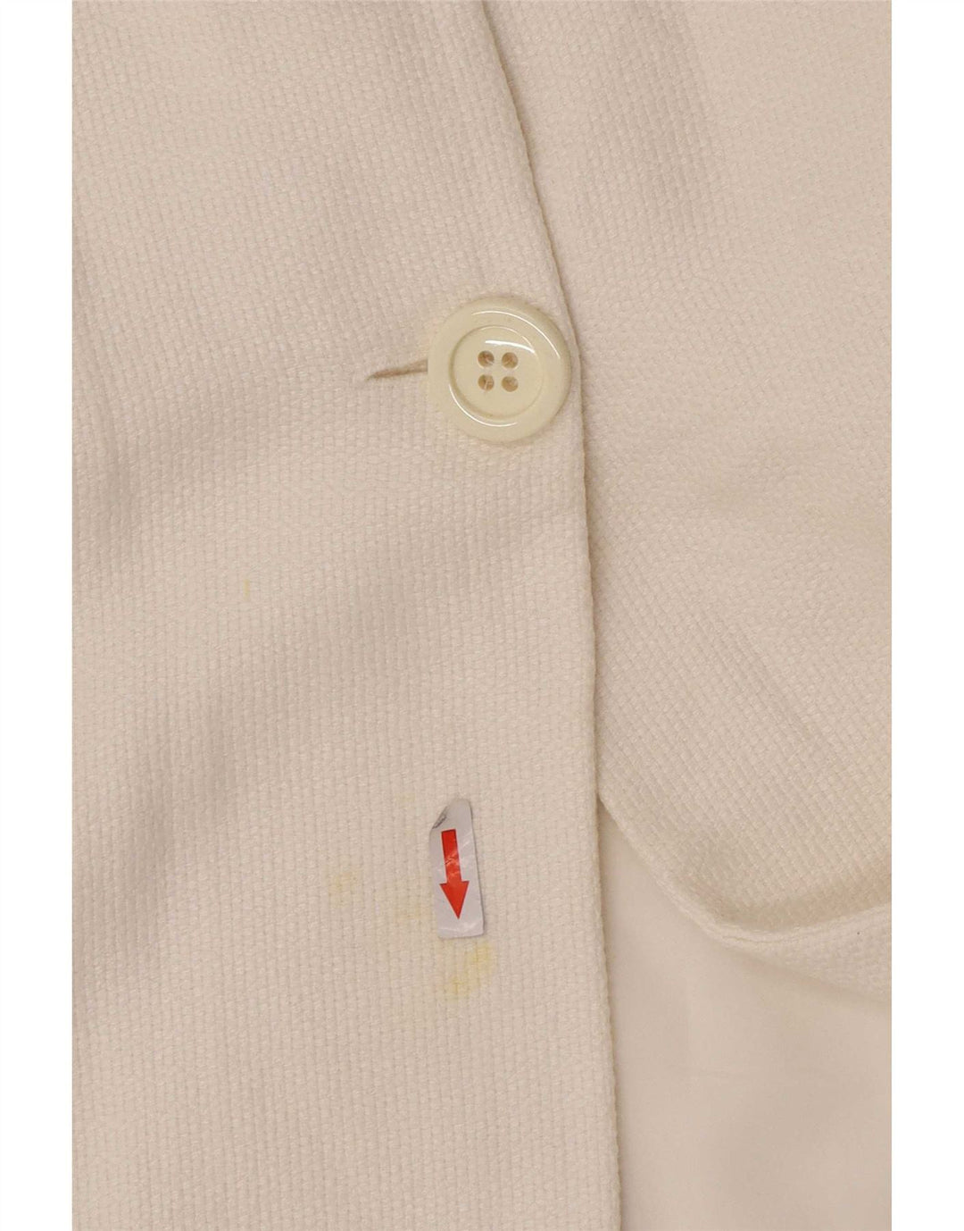 Massimo Dutti Dame Crop 2 Button Blazer Jacket EU 38 Medium White