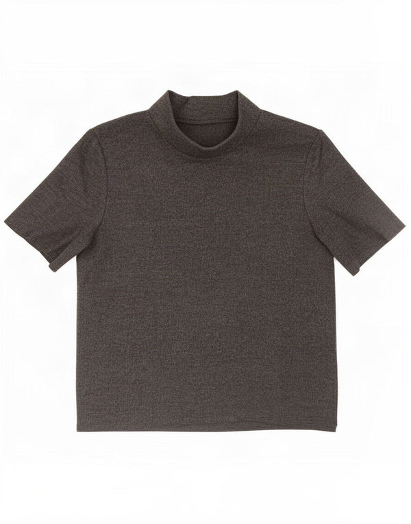 Zara Womens Crop T-Shirt Top UK 10 Small Grå