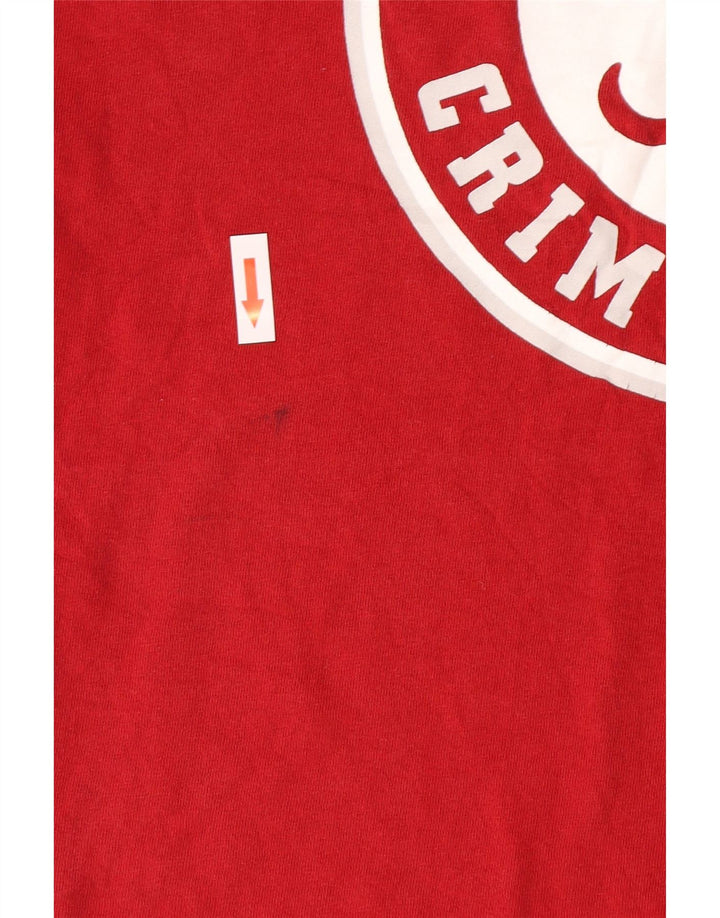 Champion Herre Grafisk T-Shirt Top Stor Rød Bomuld