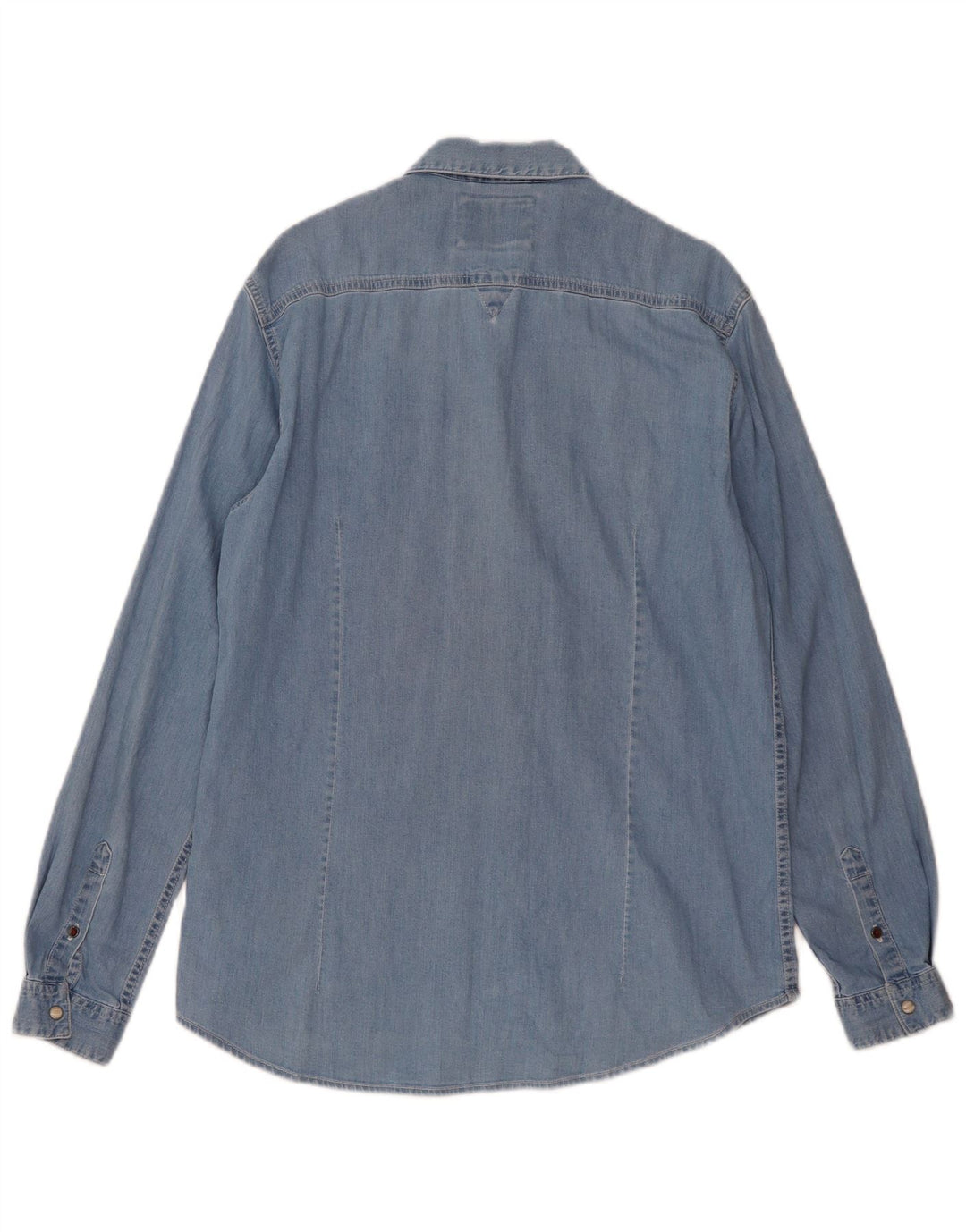Guess Herre Slim Fit Denim Shirt Medium Blue Bomuld