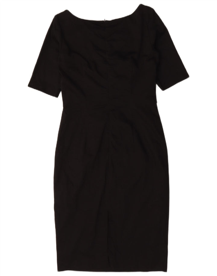 Oasis Womens Sheath Dress UK 12 Medium Black Cotton