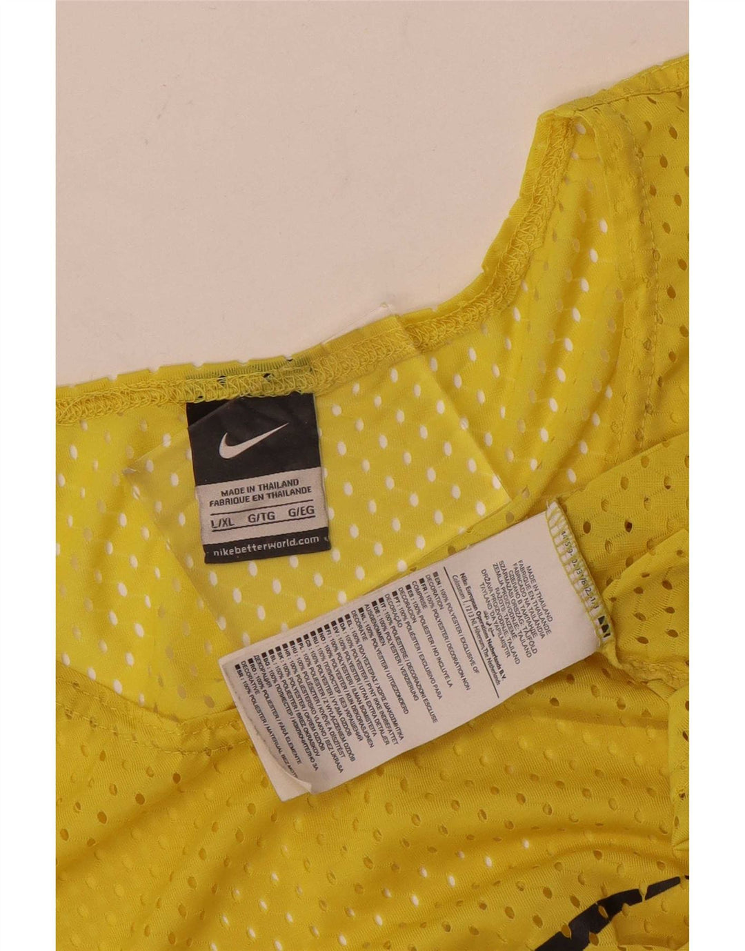 Nike grafisk vest til mænd, stor gul polyester