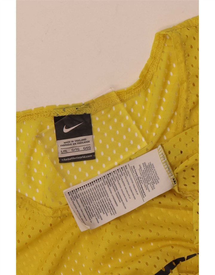 Nike grafisk vest til mænd, stor gul polyester