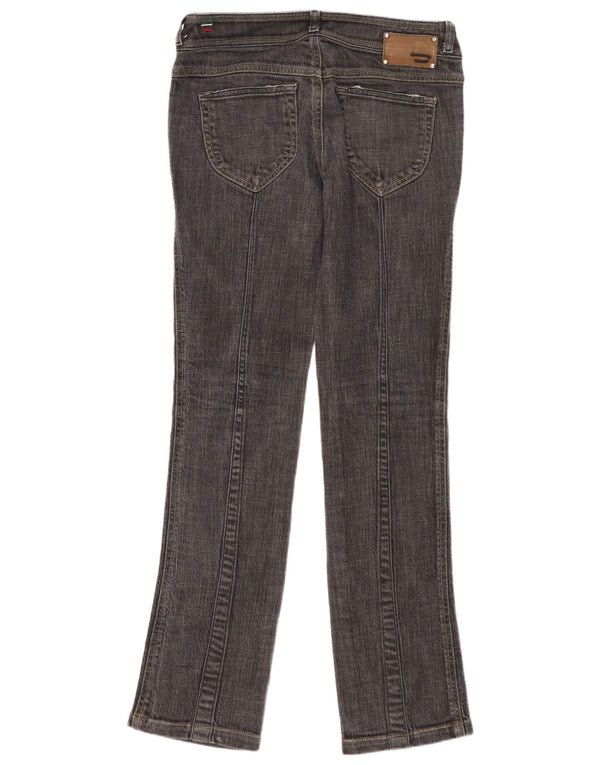 Diesel Womens Rokket Low Waist Slim Jeans W28 L31 Grey Cotton