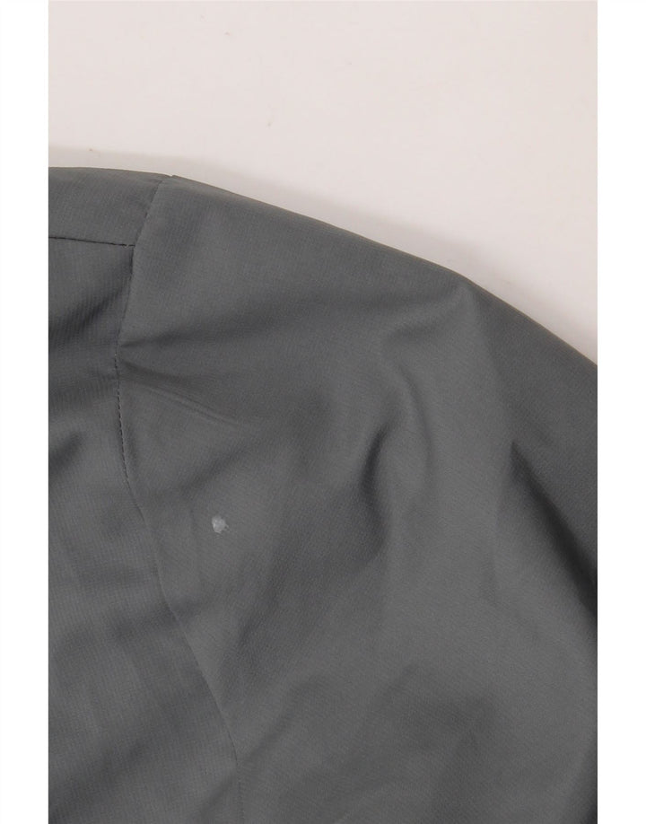 Adidas Herre Climacool Grafisk Regnjakke med Hætte UK 40 Stor Grå Polyester