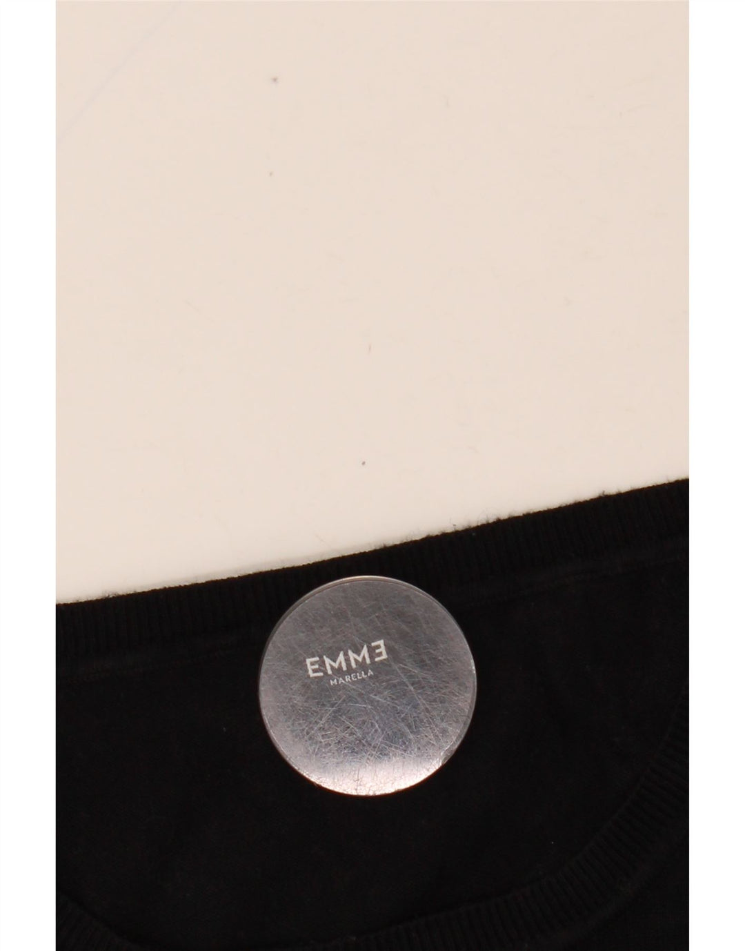 MARELLA Dame Kortærmet Boat Neck Jumper Sweater UK 8 Small Black