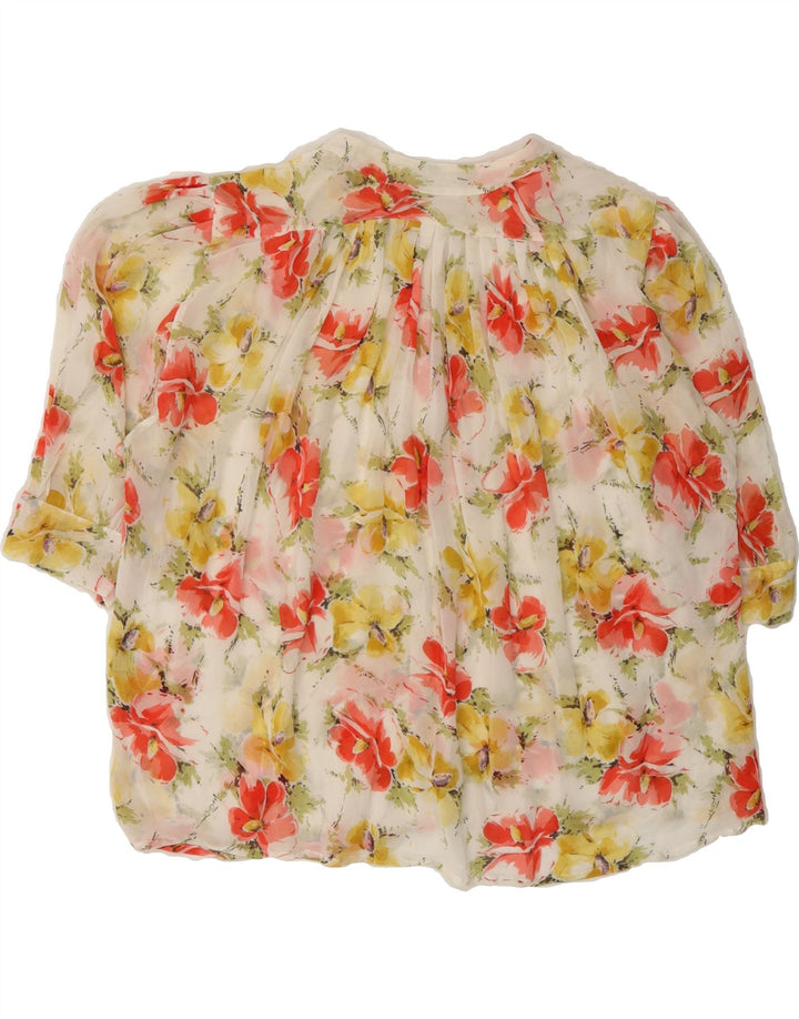 I BLUES Womens Oversized Shirt Blouse IT 42 Medium Multicoloured Floral Vintage i Blues and Second-Hand i Blues from Messina Hembry 