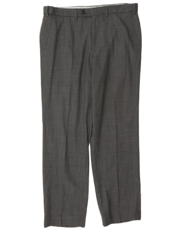 Marks & Spencer Straight Suit Bukser til mænd W34 L31 Grå polyester