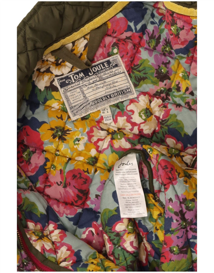 TOM JOULE Womens Quilted Jacket US 6 Medium Khaki Cotton