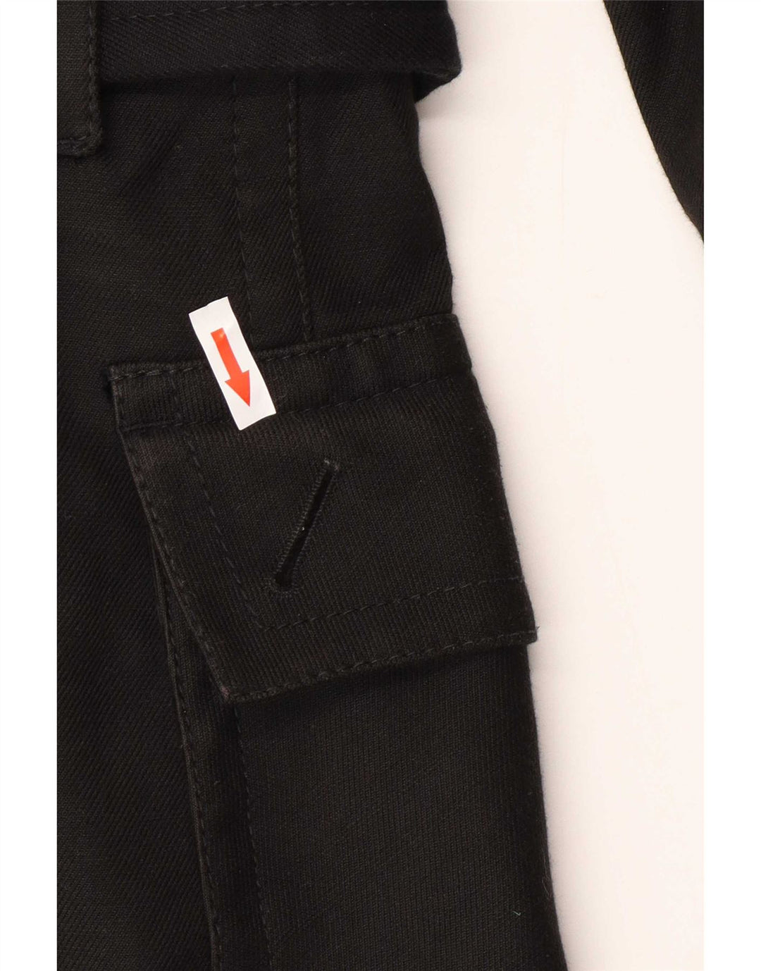 Zara Dame Overfrakke UK 12 Medium Sort Bomuld