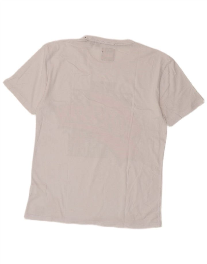 Superdry Grafisk T-shirt til mænd, medium hvid bomuld