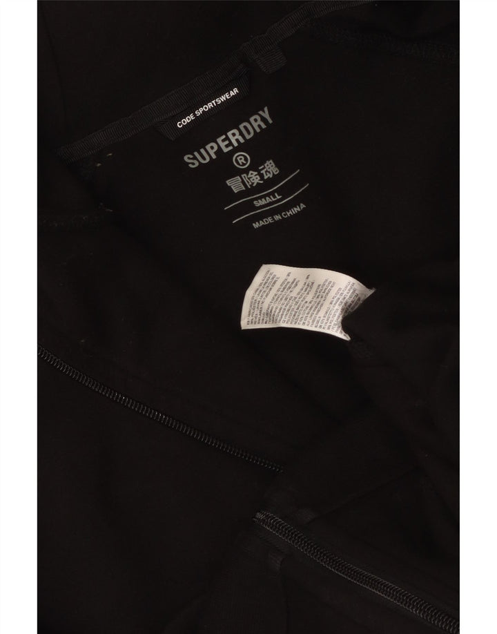 Superdry Hættetrøje med lynlås til mænd, lille sort bomuld