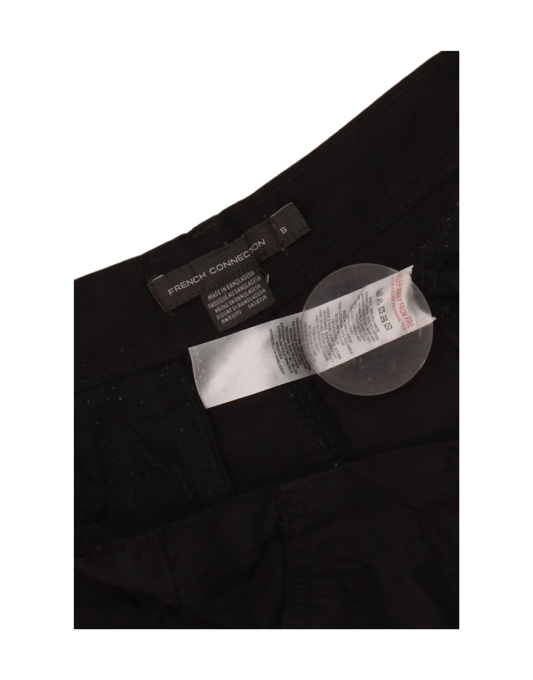 French Connection Herre Cargo Shorts Små W32 Sort Nylon