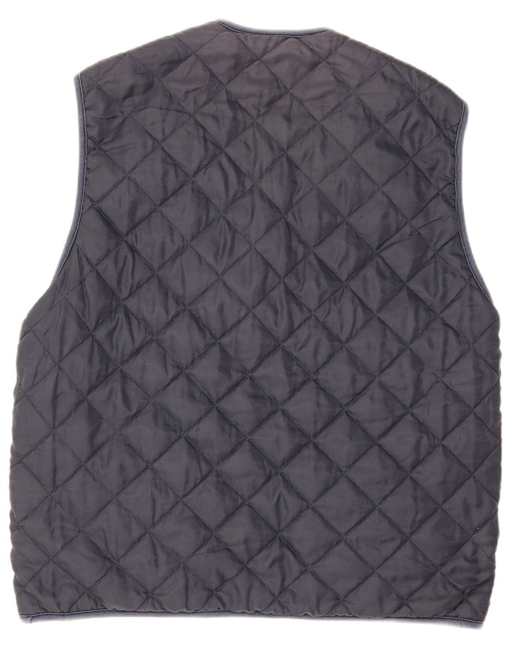 Vintage Herre Vendbar Gilet UK 38 Medium Rød Geometrisk