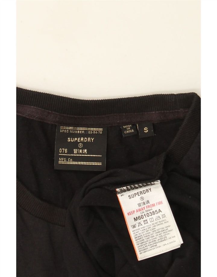 Superdry Herre grafisk top Langærmet lille sort bomuld