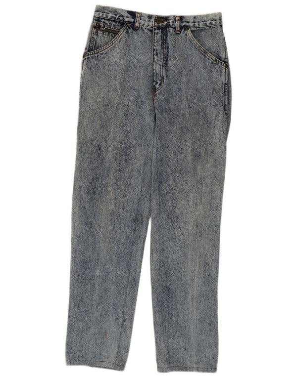 Vintage lige jeans til kvinder W33 L30 blå bomuld