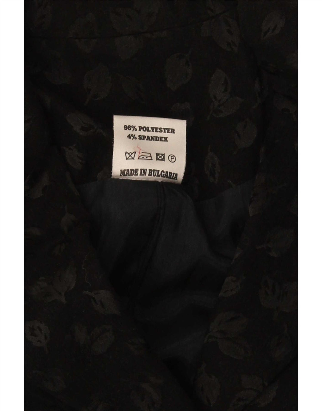 Vintage Dame Longline 6 Button Blazer Jacket IT 40 Small Black Floral