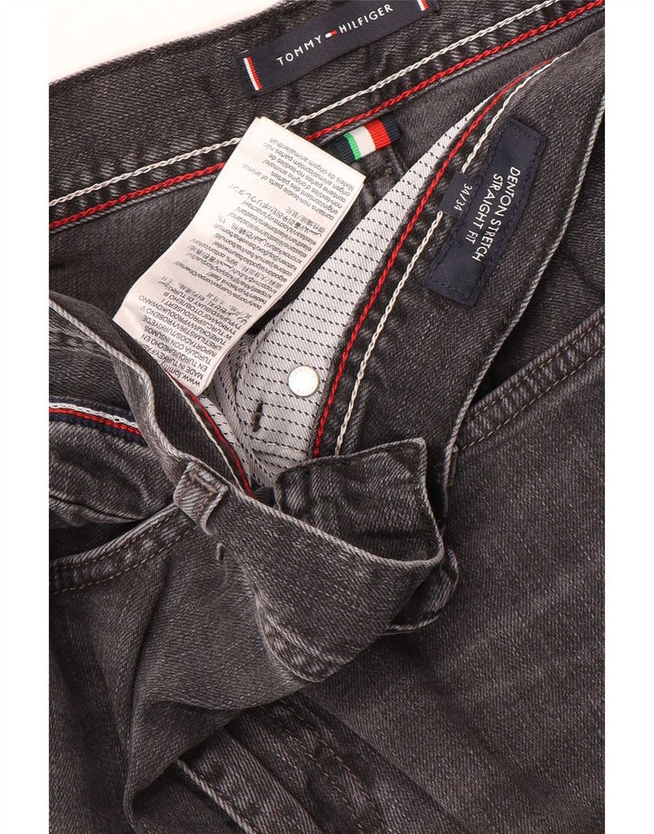 Tommy Hilfiger Herre Denton Straight Jeans W34 L34 Grå Bomuld