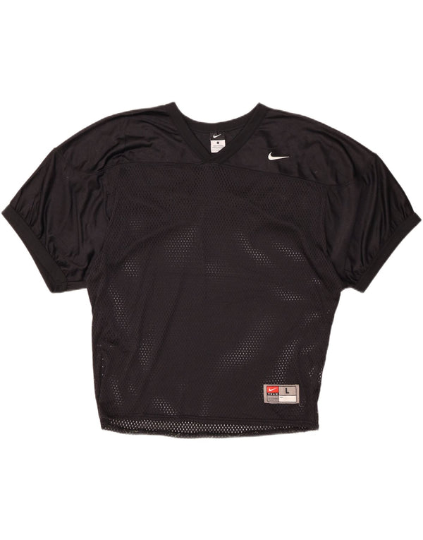 NIKE T-shirt top til mænd, stor sort nylon