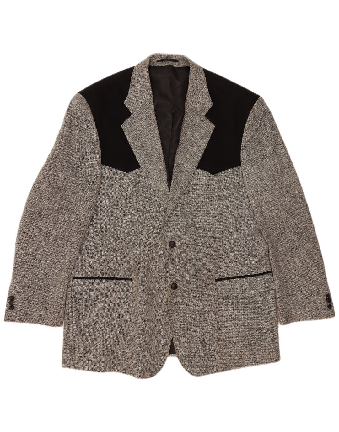 STOCKERPOINT Herre 2-knaps blazerjakke UK 44 2XL Grå Colourblock Uld