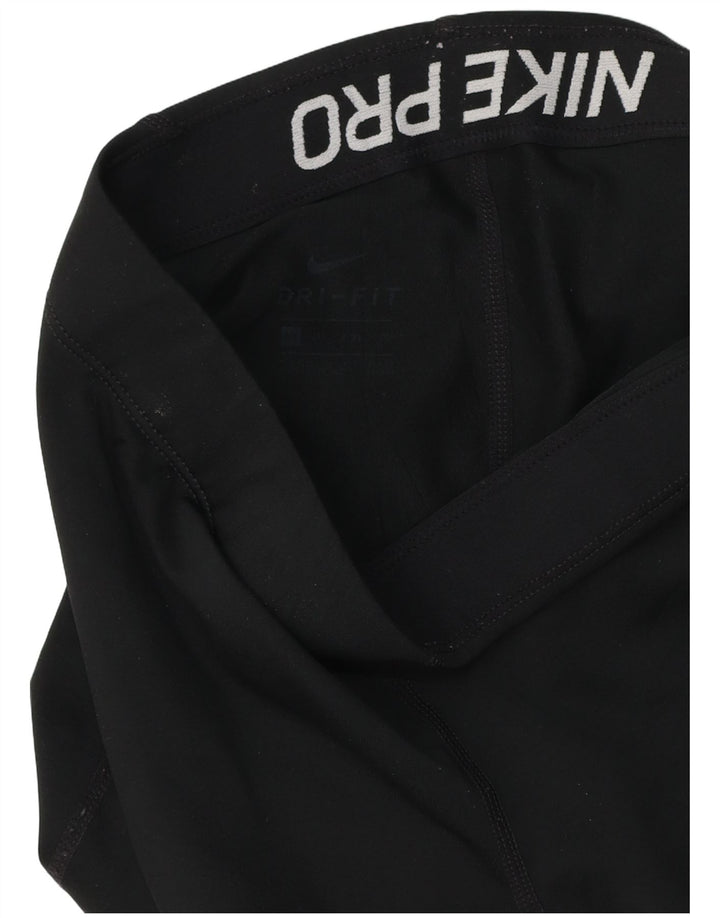 NIKE Dri Fit grafiske leggings til kvinder UK 4 XS Sort