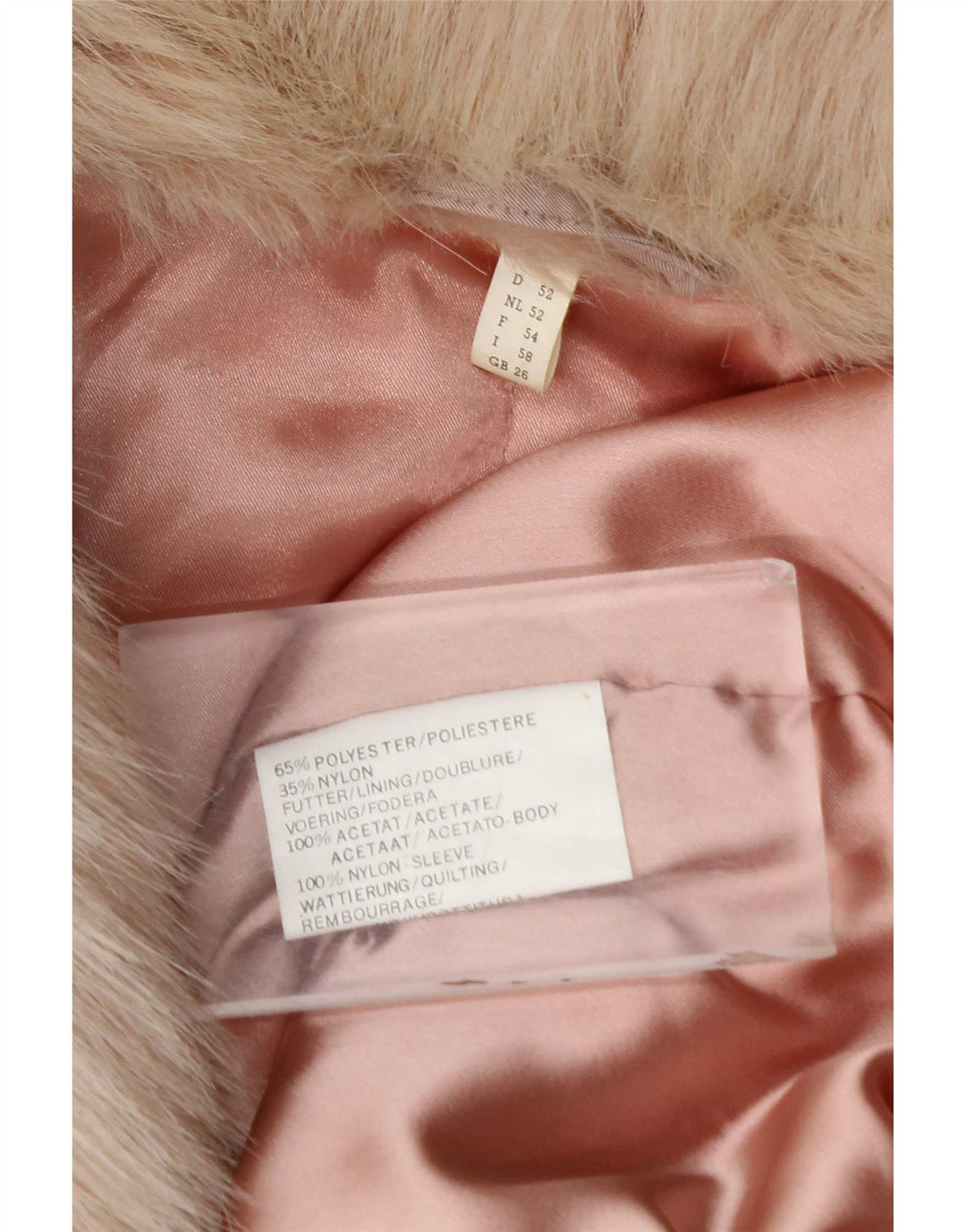 Vintage vindjakke med hætte til kvinder UK 26 3XL Pink Polyester