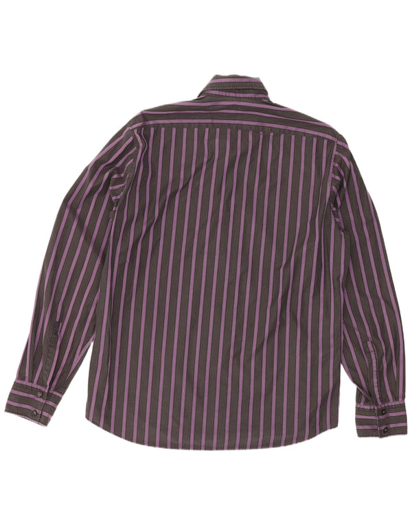 Hugo Boss Herre Classic Fit skjorte Medium lilla stribet bomuld