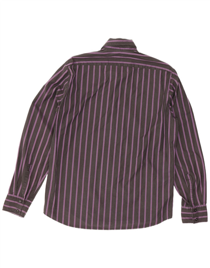 Hugo Boss Herre Classic Fit skjorte Medium lilla stribet bomuld