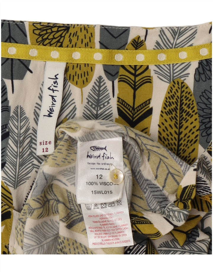 Weird Fish Dame Abstrakt Mønster Skift Kjole UK 12 Medium Flerfarvet