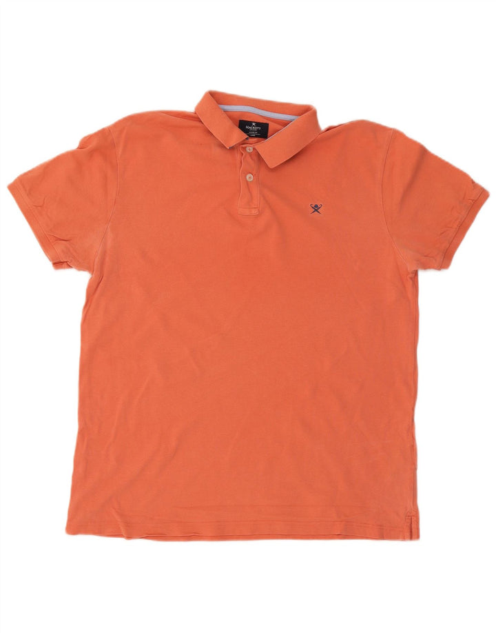 Hackett Herre Classic Fit Polo Shirt Stor Orange Bomuld