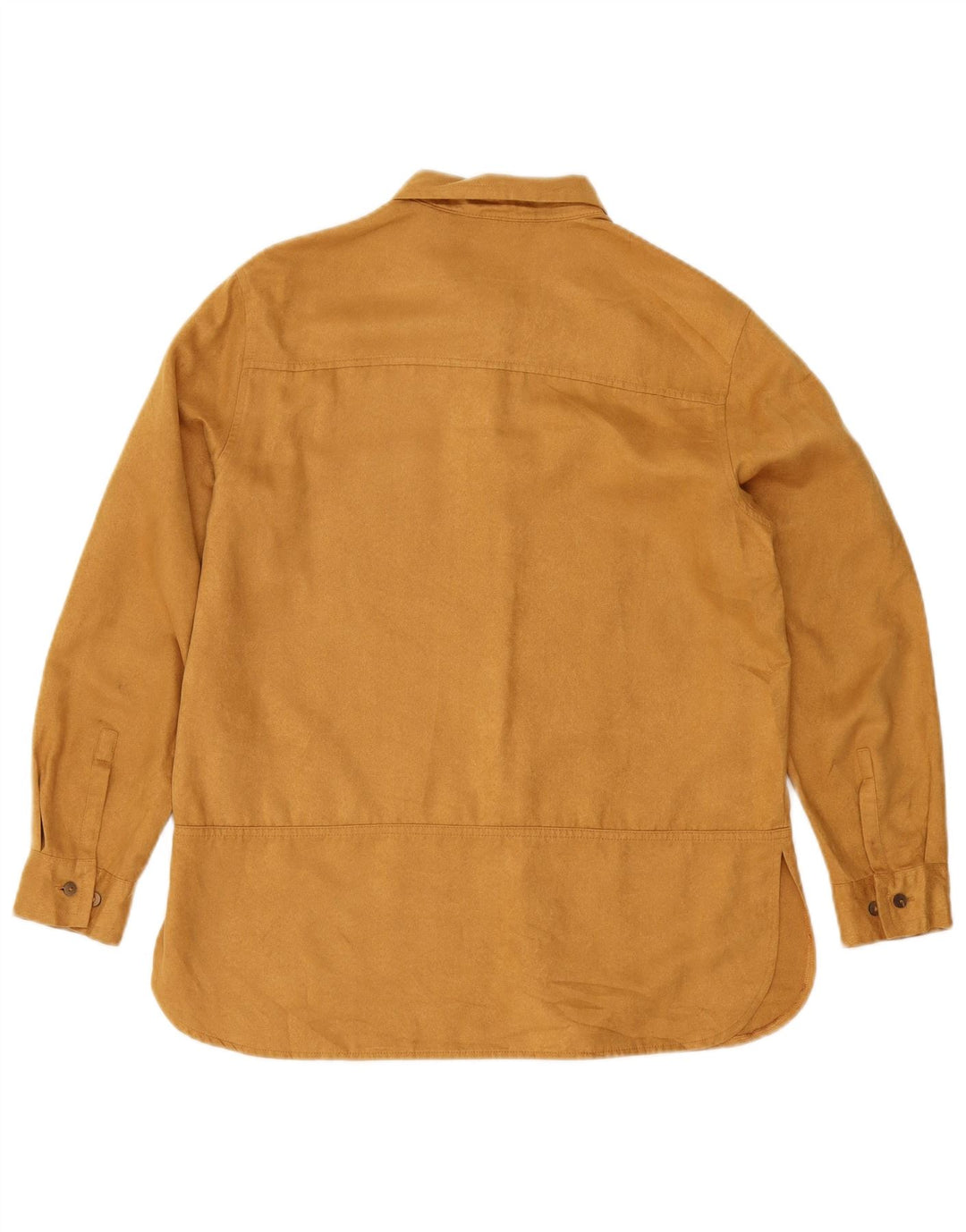 Marks & Spencer Dame imiteret ruskindsskjorte UK 10 Small Beige Polyester