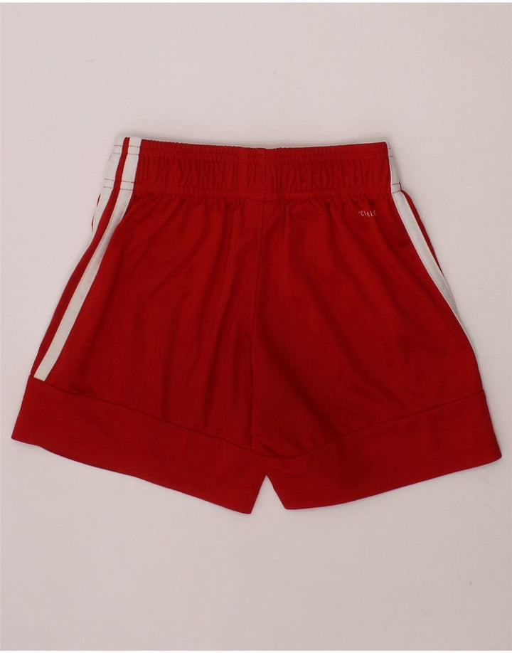 ADIDAS Boys Climalite Sport Shorts 5-6 Years  Red Polyester Vintage Adidas and Second-Hand Adidas from Messina Hembry 