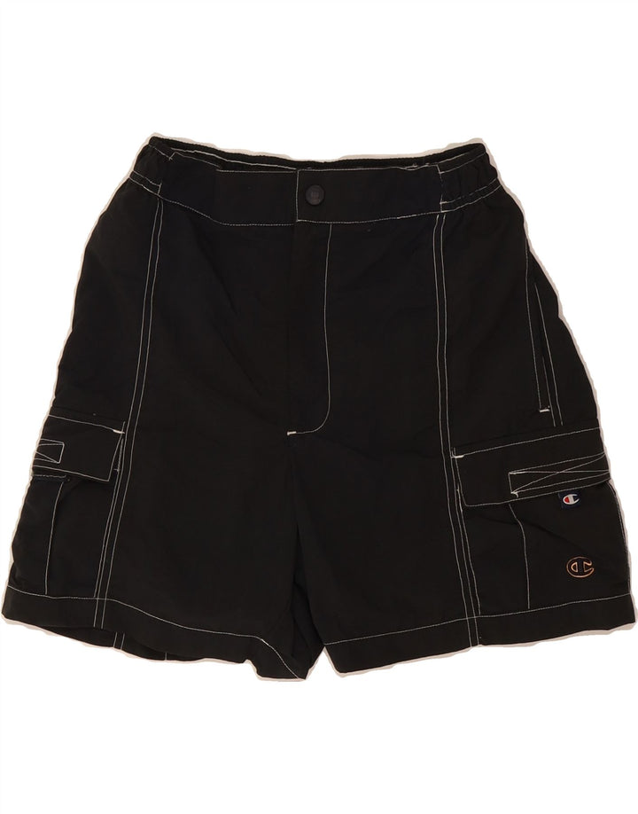 CHAMPION Mens Cargo Shorts XS W26  Black Polyamide Vintage Champion and Second-Hand Champion from Messina Hembry 
