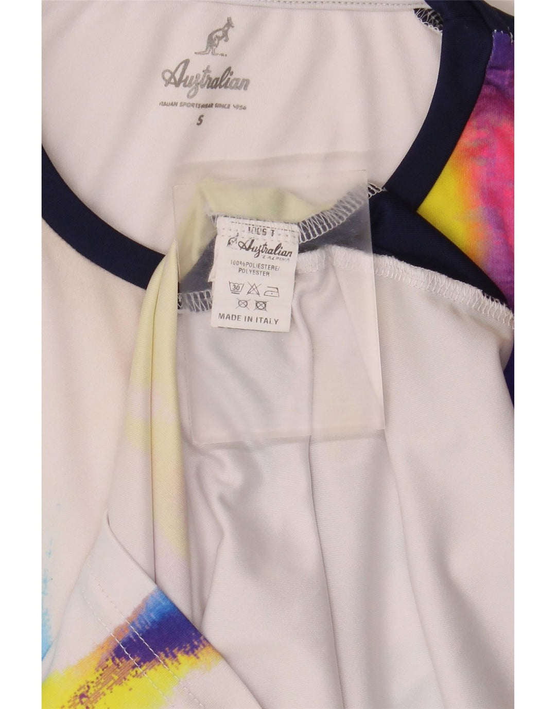 AUSTRALIAN L'ALPINA Herre T-shirt Top Lille flerfarvet Tie Dye Polyester
