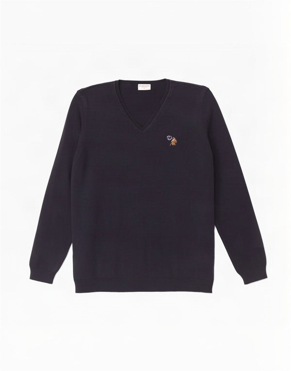 U.S. Polo Assn. Dame V-hals sweater UK 14 Large Navy Blue