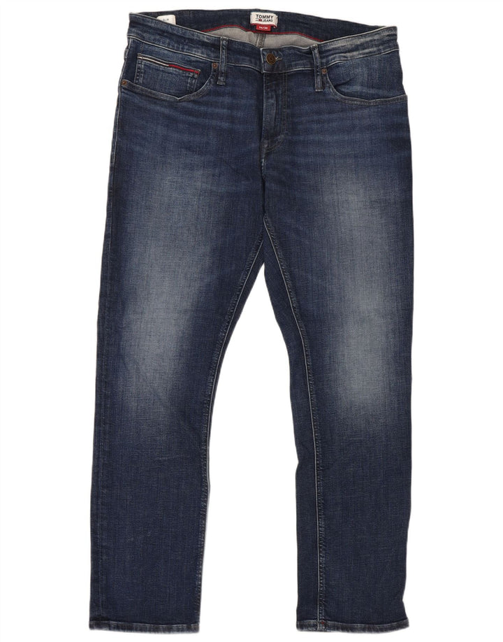 Tommy Hilfiger Herre Slim Jeans W36 L30 Blå Bomuld