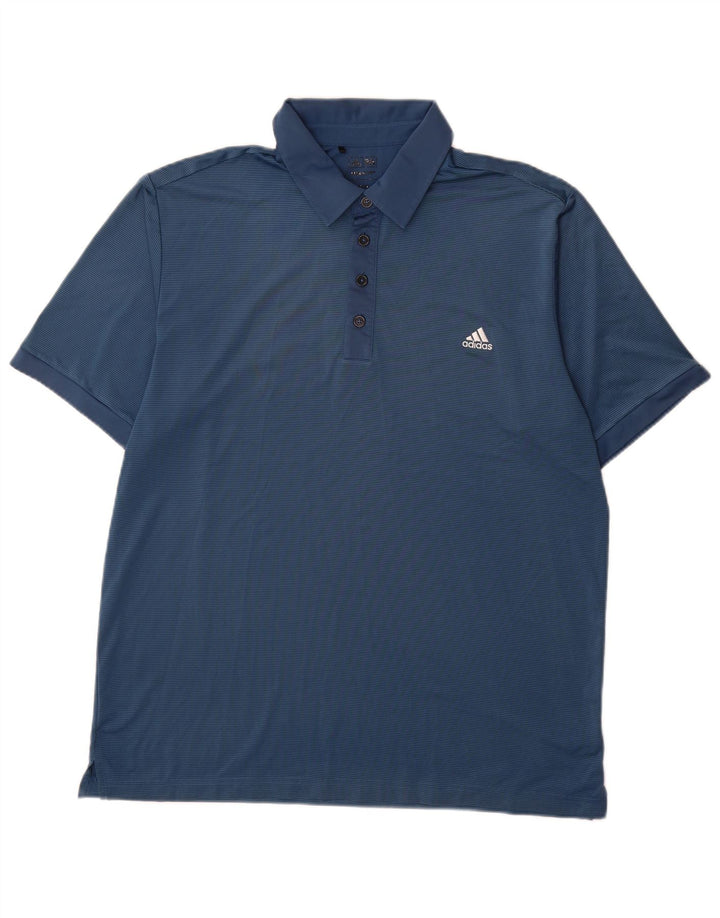 Adidas Herre Climalite Polo Shirt XL Blå Polyester