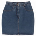 Vintage Dame Denim Nederdel IT 44 Medium W26 Blå Bomuld
