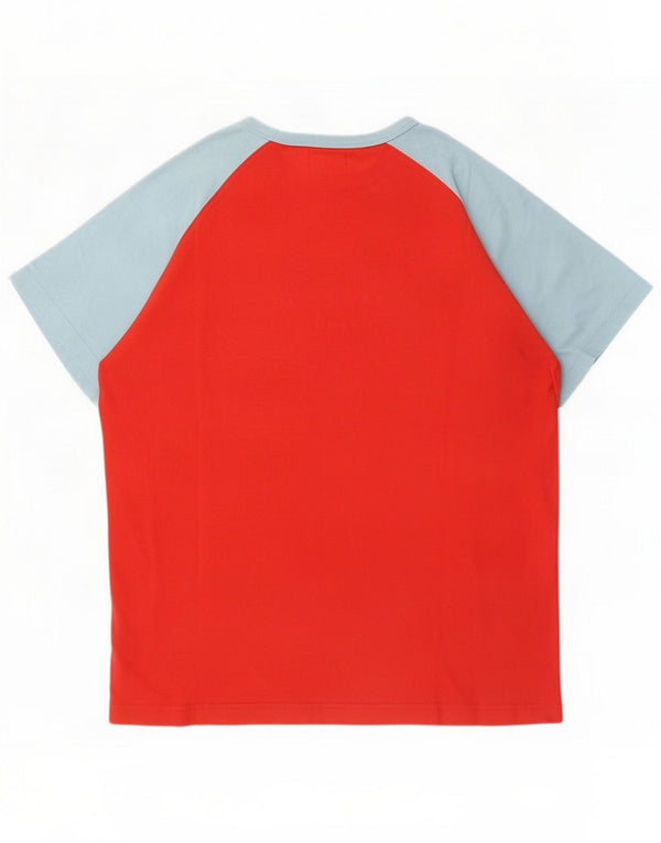Gant Herre grafisk T-shirt Top Medium Rød Colourblock Bomuld