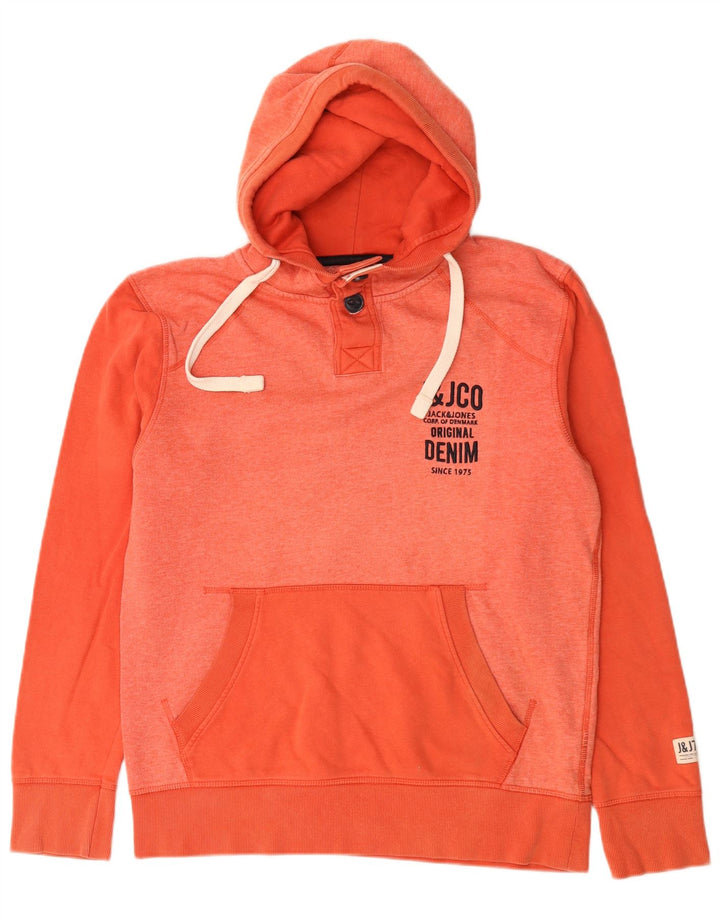 Jack & Jones Herre grafisk knap Neck hættetrøje Jumper Medium Pink Colourblock