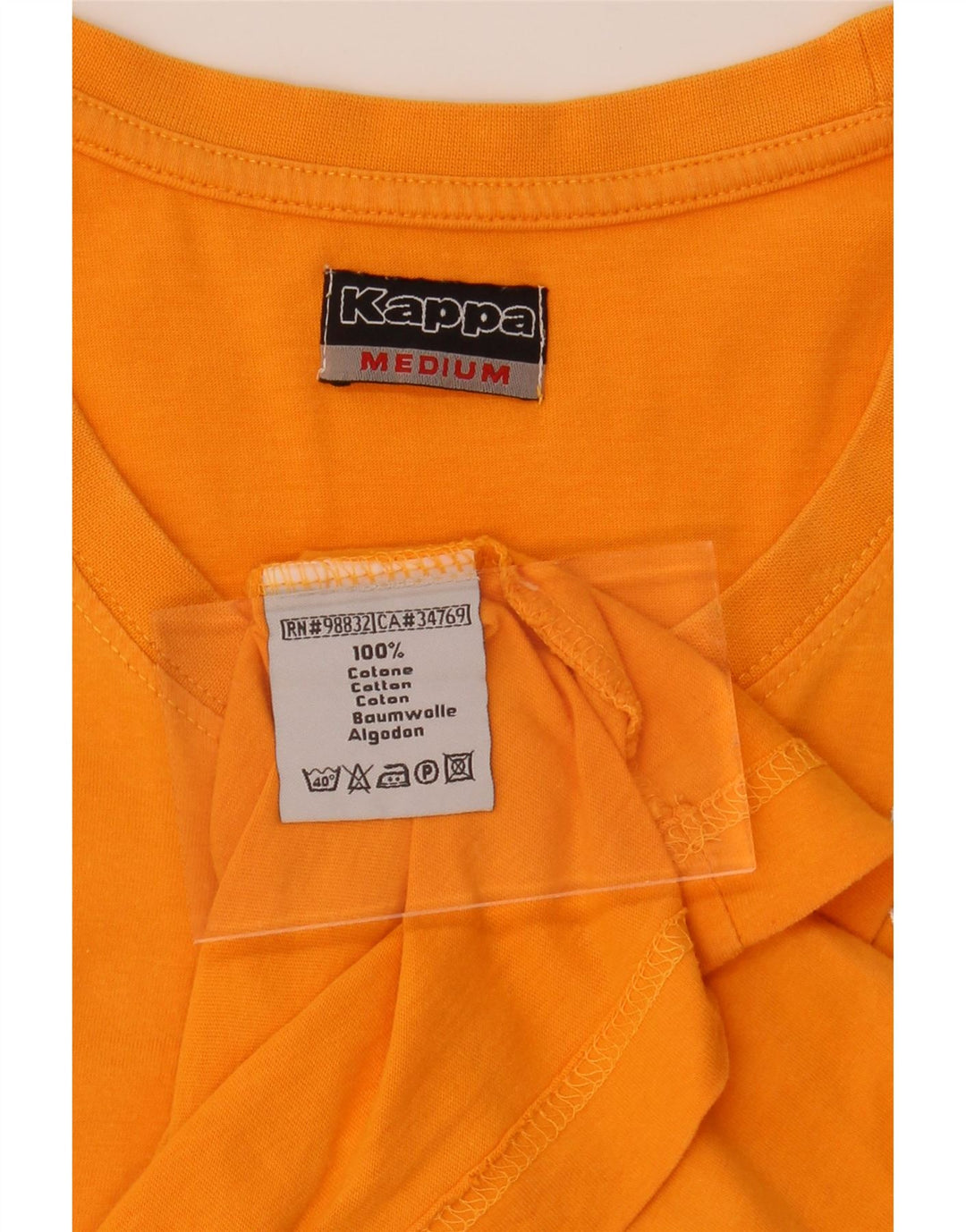 KAPPA Mens Vest Top Medium Orange Cotton Vintage Kappa and Second-Hand Kappa from Messina Hembry 