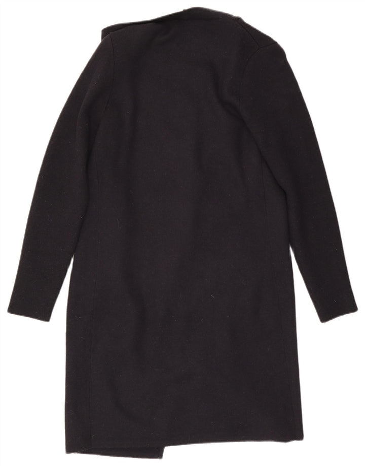 MINT FLØJL Dame Longline Åben Cardigan Sweater UK 12 Medium Sort