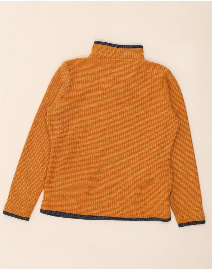 WEIRD FISH Dame Oversized Zip Neck Fleece Jumper UK 10 Small Orange